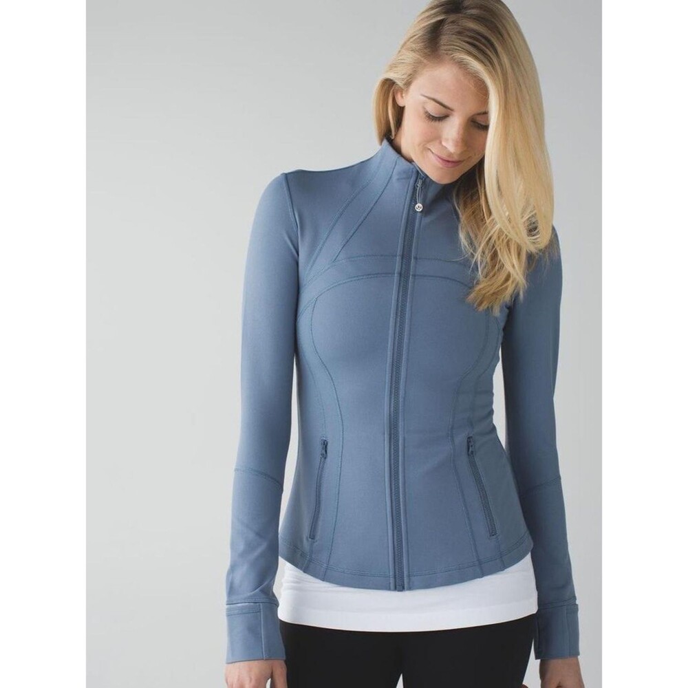 Lululemon Define Jacket Zip-Front Active 6 Iron Blue